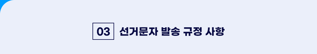 선거문자 발송 규정 사항